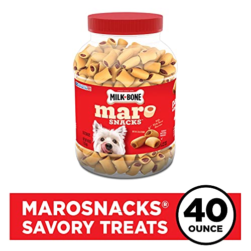 Milk-Bone MaroSnacks Dog Treats, Beef, 40 Ounce with Real Bone Marrow and Calcium-UPStoxs