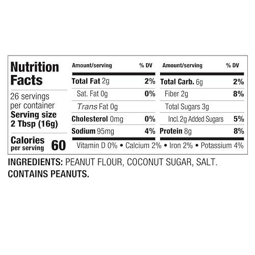 PBfit All-Natural Peanut Butter Powder, Peanut Butter Powder from Real Roasted Pressed Peanuts, 8g of Protein 8% DV (15 oz.)-UPStoxs