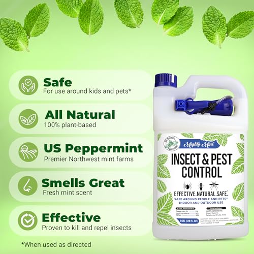 Mighty Mint Gallon (128 oz) Insect and Pest Control Peppermint Oil - Natural Spray for Spiders, Ants, and More-UPStoxs