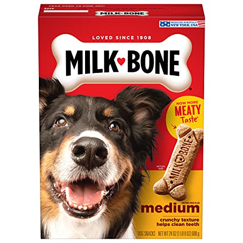 Milk-Bone Original Dog Treats for Medium Dogs, 24 Ounce, Crunchy Biscuit Helps Clean Teeth-UPStoxs