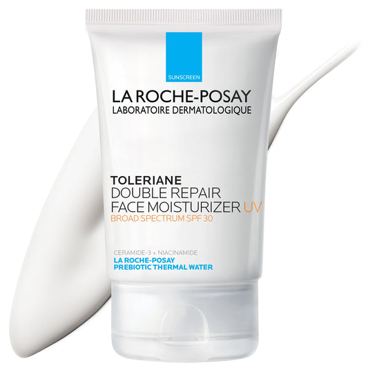 La Roche-Posay Toleriane Double Repair UV SPF Moisturizer for Face, Daily Facial Moisturizer with Sunscreen SPF 30, Niacinamide and Glycerin, Oil Free, Moisturizing Sun Protection-UPStoxs