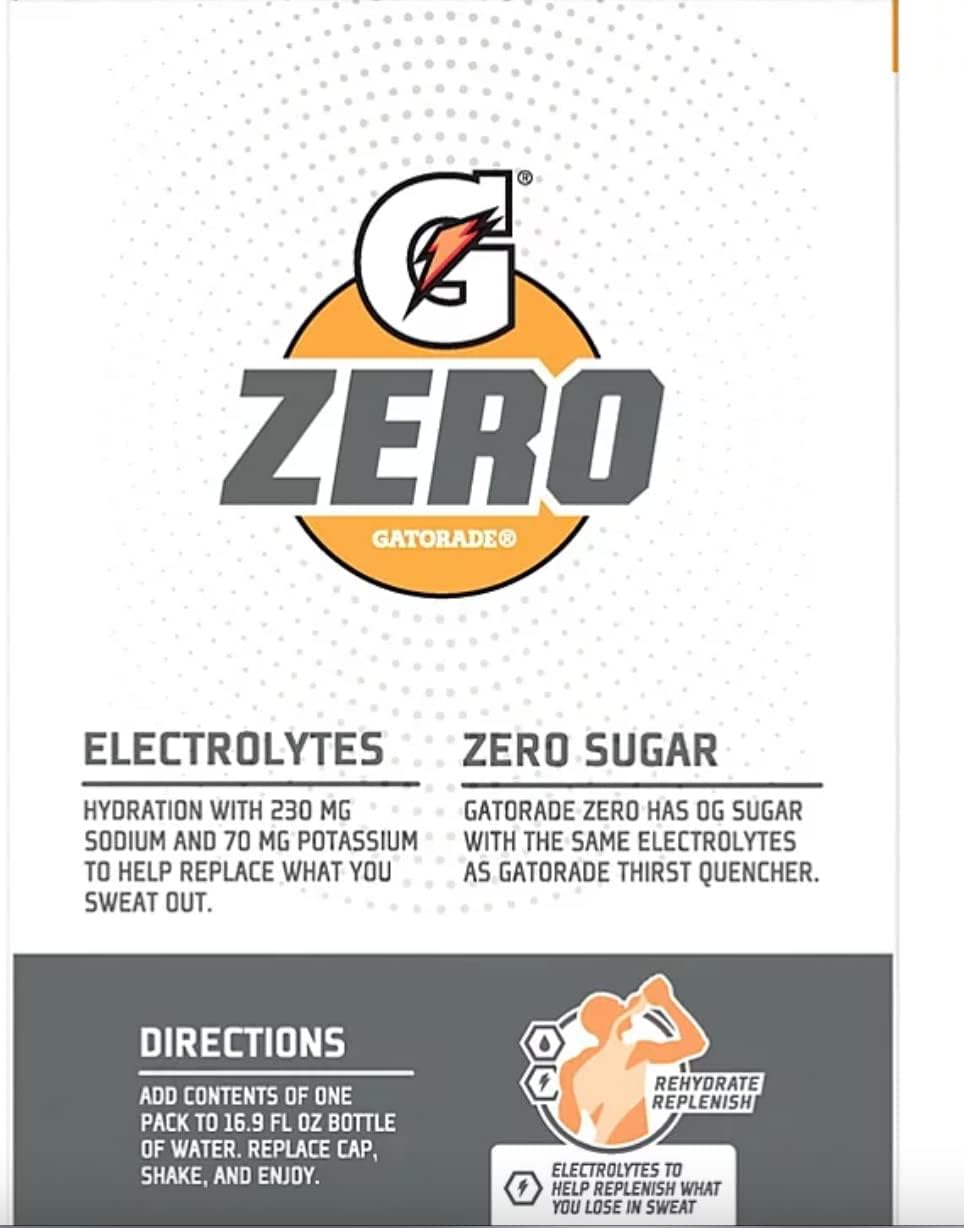 Gatorade G Zero Powder Variety Pack 40 pk.