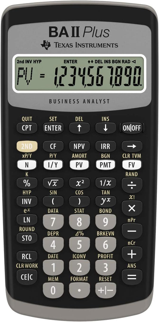 Texas Instruments BA II Plus Financial Calculator, Black Medium-UPStoxs