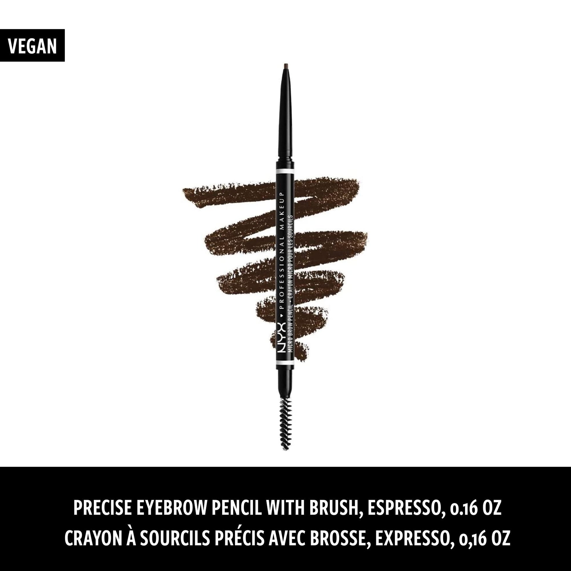 NYX PROFESSIONAL MAKEUP Micro Brow Pencil, Eyebrow Pencil - Espresso-UPStoxs