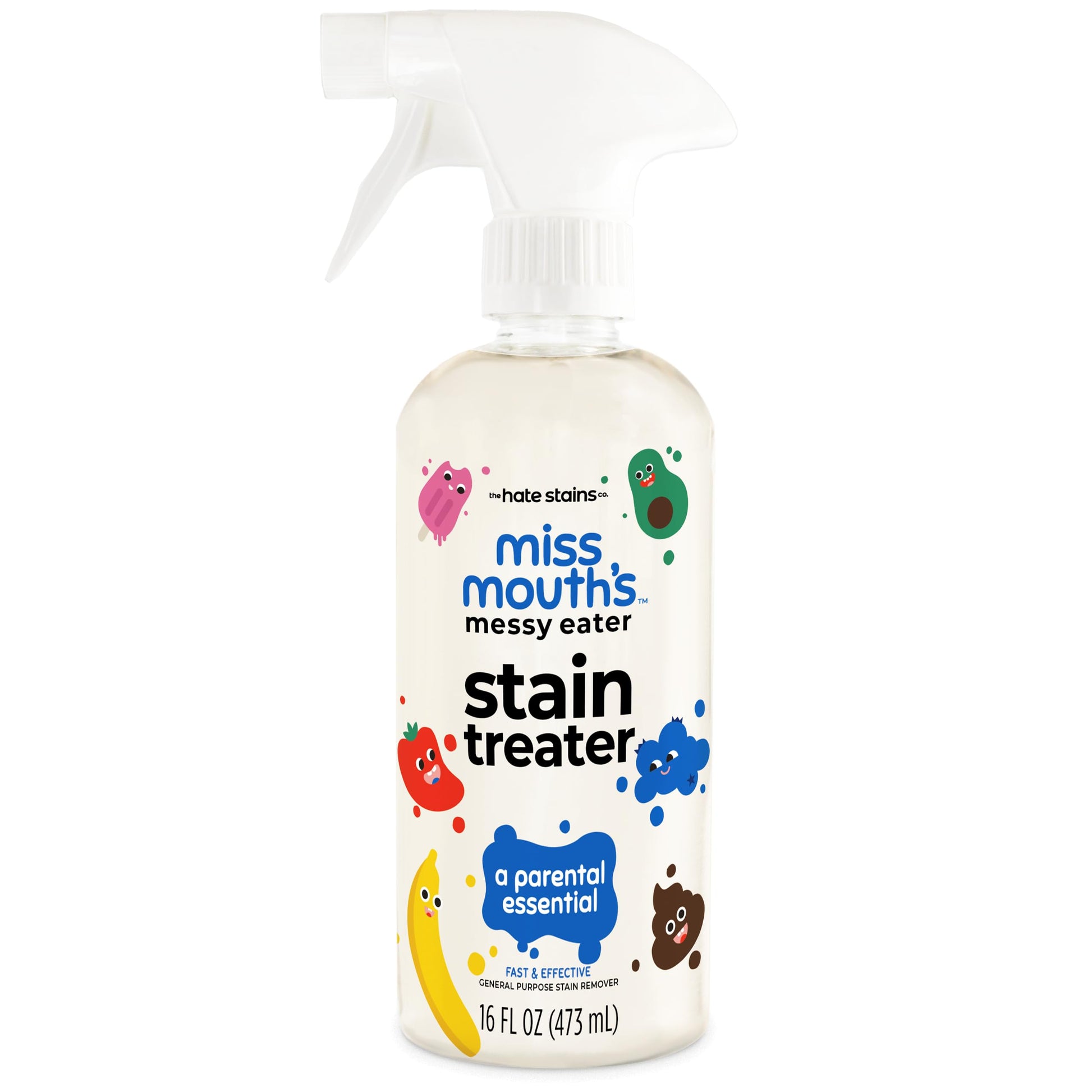 Miss Mouth's Messy Eater Stain Treater Spray - 16oz Stain Remover - Newborn & Baby Essentials - No Dry Cleaning Food, Grease, Coffee Off Laundry, Underwear, Fabric-UPStoxs