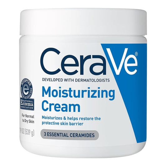 CeraVe Moisturizing Cream | Body and Face Moisturizer for Dry Skin | Body Cream with Hyaluronic Acid and Ceramides | Daily Moisturizer | Oil-Free | Fragrance Free | Non-Comedogenic | 19 Ounce-UPStoxs