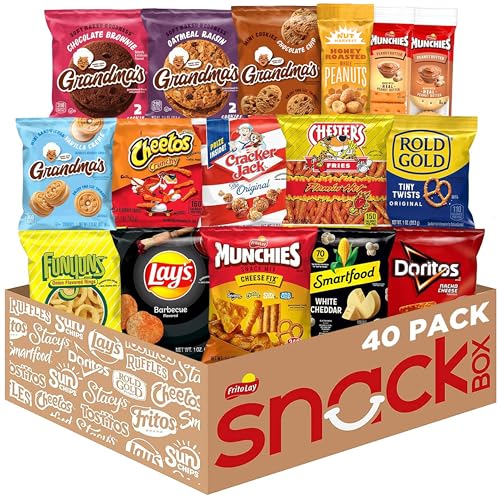 Frito Lay Ultimate Snack Care Package, Variety Assortment of Chips, Cookies, Crackers & More, (Pack of 40)-UPStoxs