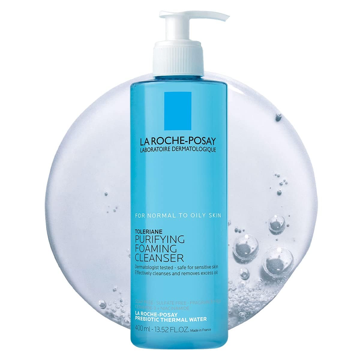 La Roche-Posay Toleriane Purifying Foaming Facial Cleanser, Oil Free Face Wash for Oily Skin and for Sensitive Skin with Niacinamide, Pore Cleanser Won’t Dry Out Skin, Unscented-UPStoxs