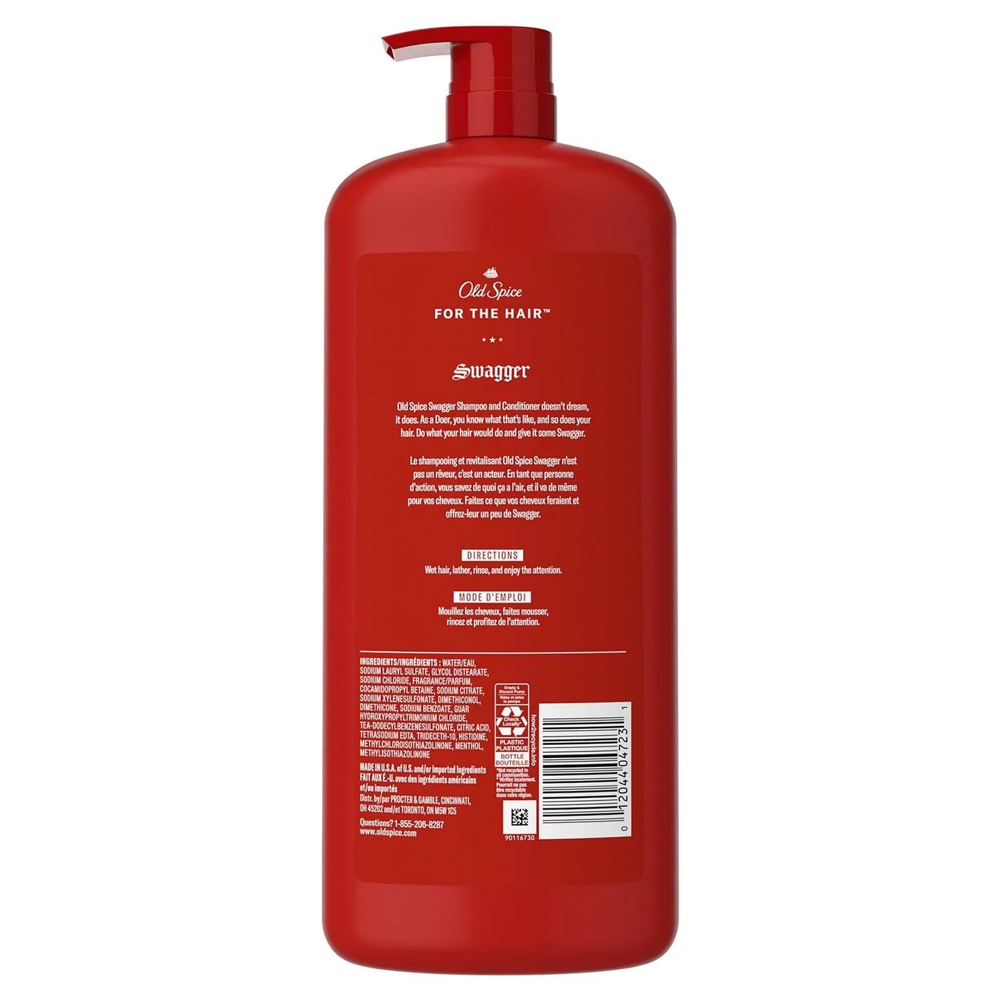 Old Spice Swagger 2-in-1 Shampoo and Conditioner, 39.9 fl. oz.