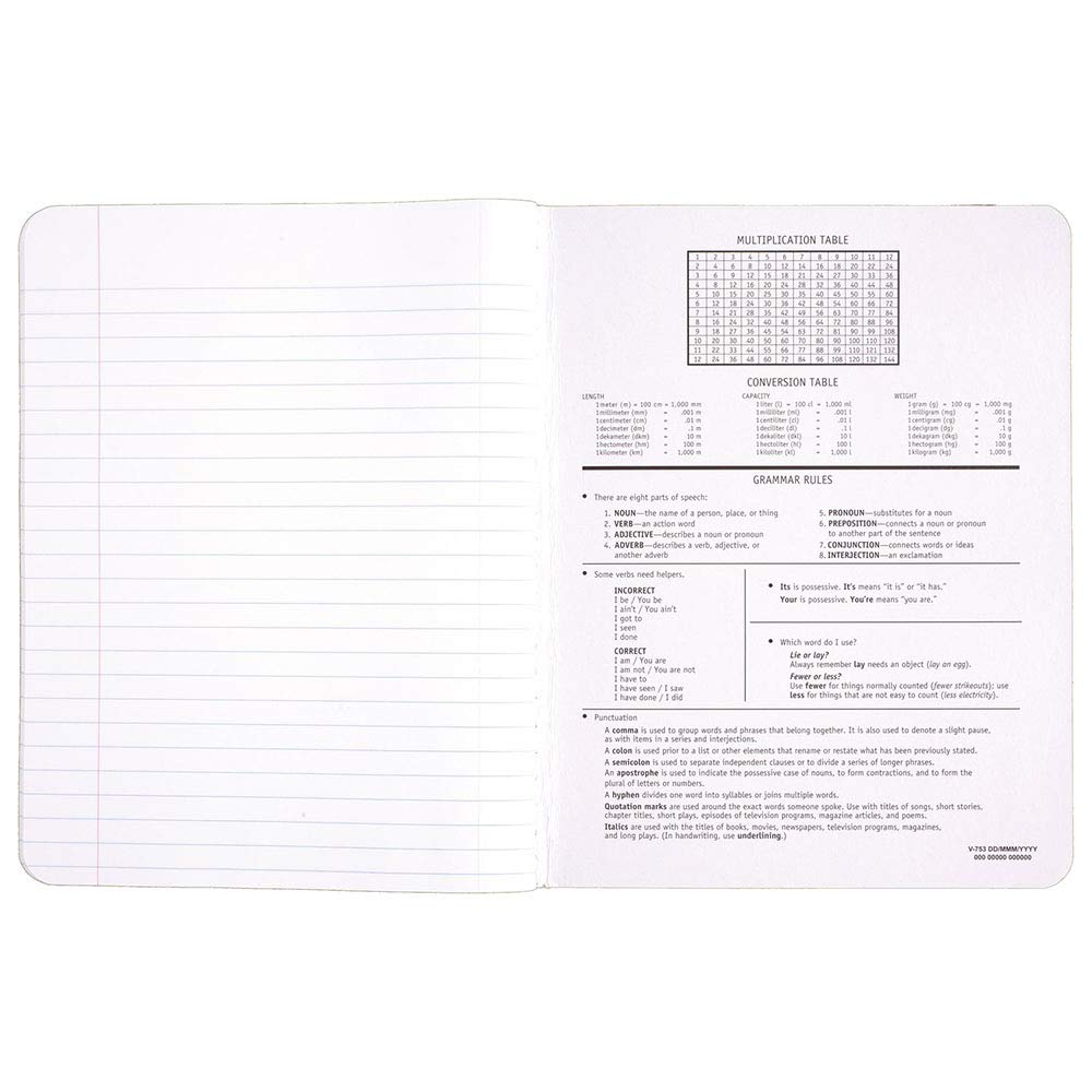 Mead Composition, Wide Ruled Comp Book, Writing Journal Notebook with Lined Paper, Home School Supplies for College Students & K-12, 9-3/4" x 7-1/2", 100 Sheets, Black Marble (09910)-UPStoxs