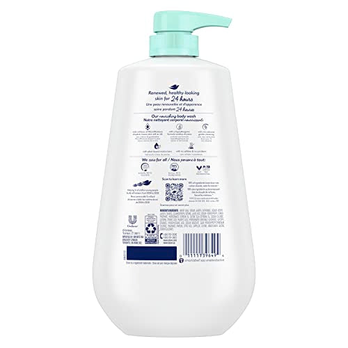 Dove Body Wash 3 Count with Pump Sensitive Skin Hypoallergenic, Paraben-Free, Sulfate-Free, Cruelty-Free, Moisturizing Skin Cleanser Effectively Washes Away Bacteria While Nourishing Skin 30.6 oz-UPStoxs