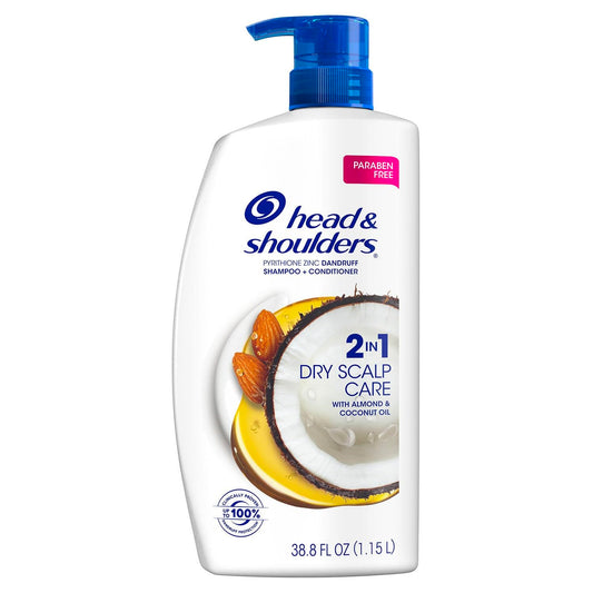 Head & Shoulders 2-in-1 Dry Scalp Care Shampoo and Conditioner, 38.8 fl. oz.