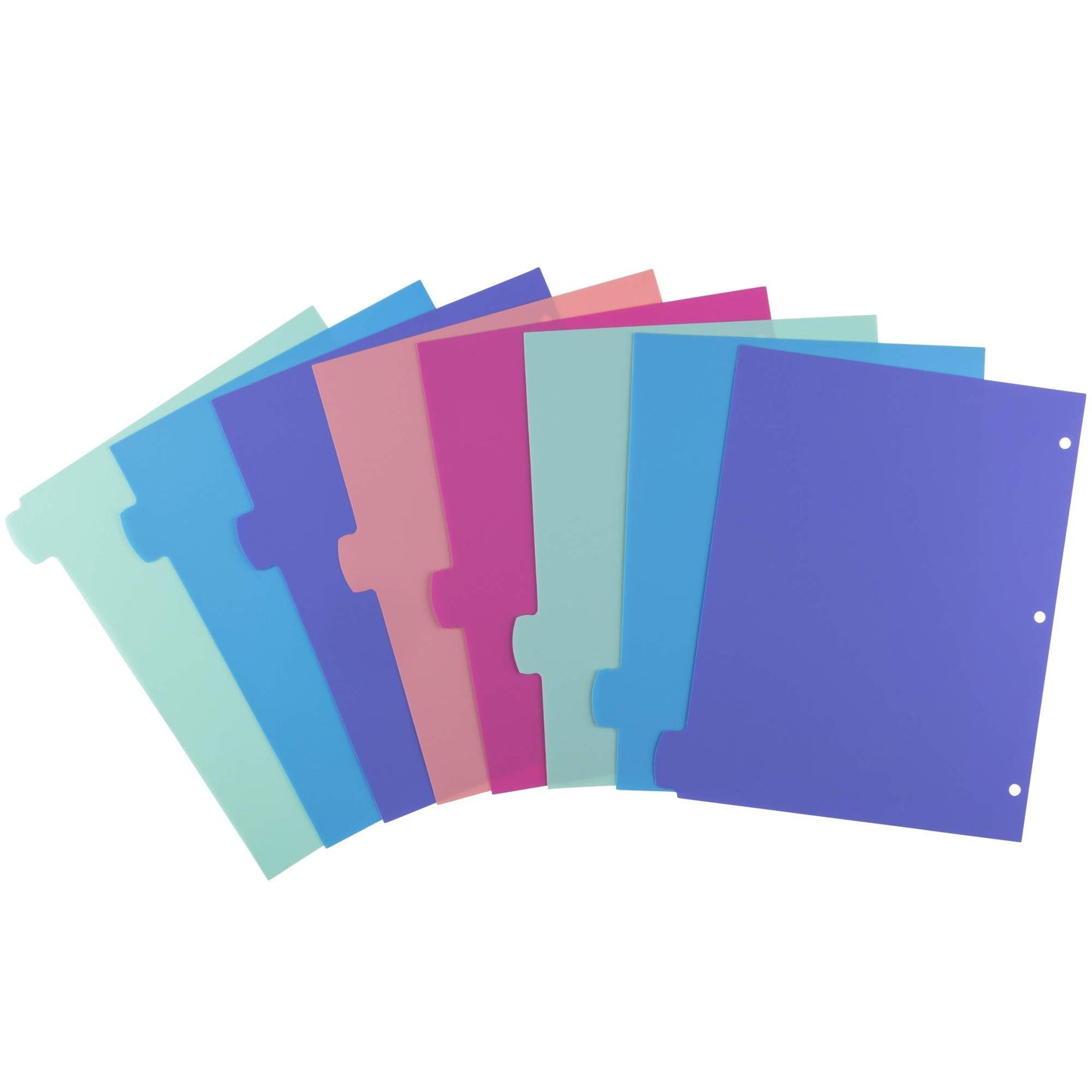 Avery Durable Plastic 8-Tab Write & Erase Big Tab Dividers for 3 Ring Binders, Pastel Brights (16271)-UPStoxs