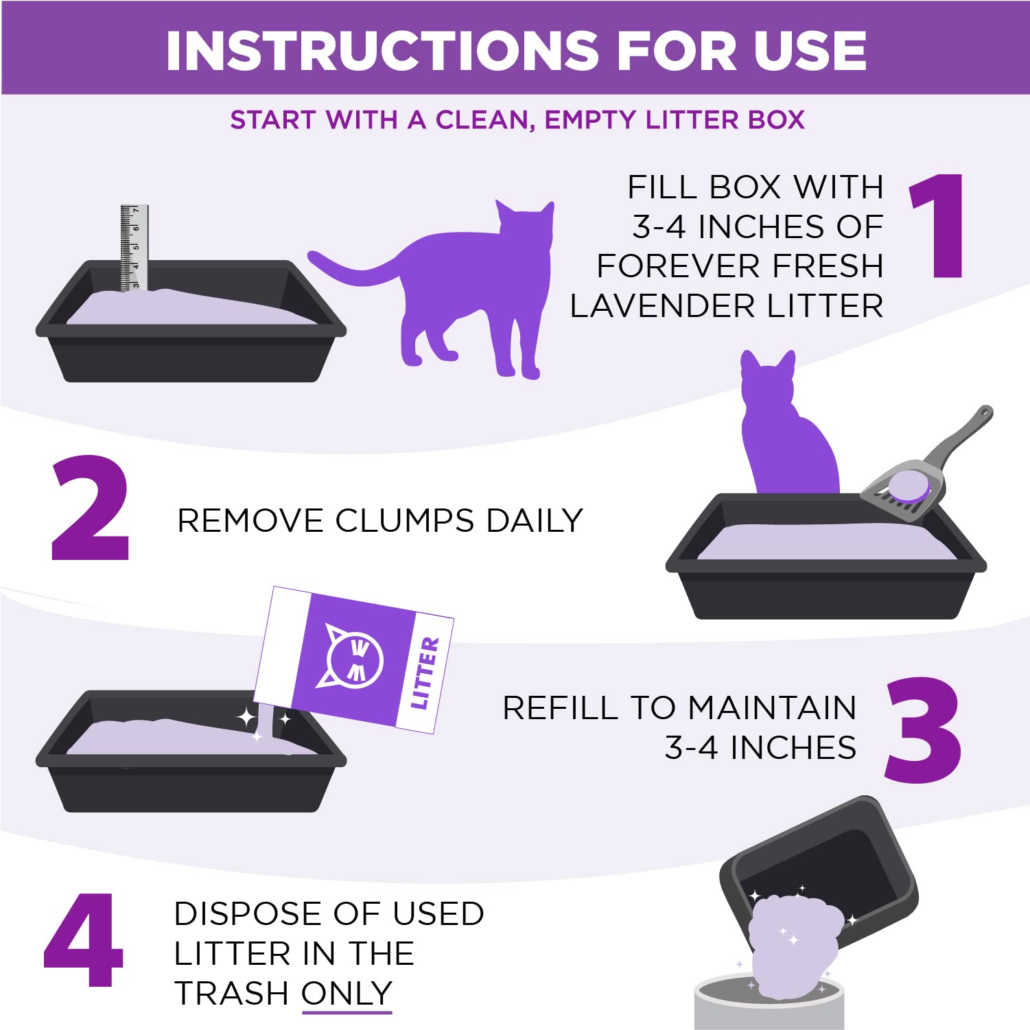 Arm & Hammer Forever Fresh Clumping Cat Litter Lavender, MultiCat 18lb With 20% More Lavender Freshness, Pet Friendly With Essential Oils-UPStoxs