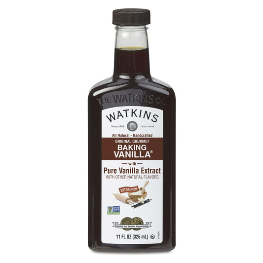 Watkins All Natural Original Gourmet Baking Vanilla, with Pure Vanilla Extract, 11 Fl Oz (Pack of 1) - Packaging May Vary-UPStoxs