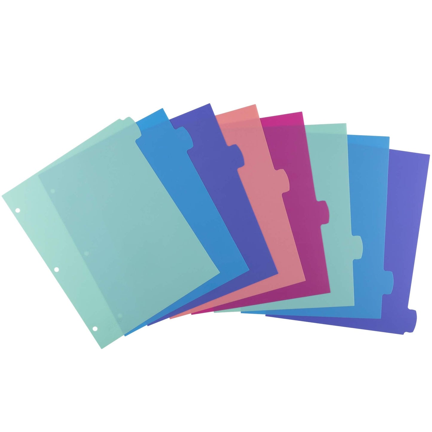 Avery Durable Plastic 8-Tab Write & Erase Big Tab Dividers for 3 Ring Binders, Pastel Brights (16271)-UPStoxs