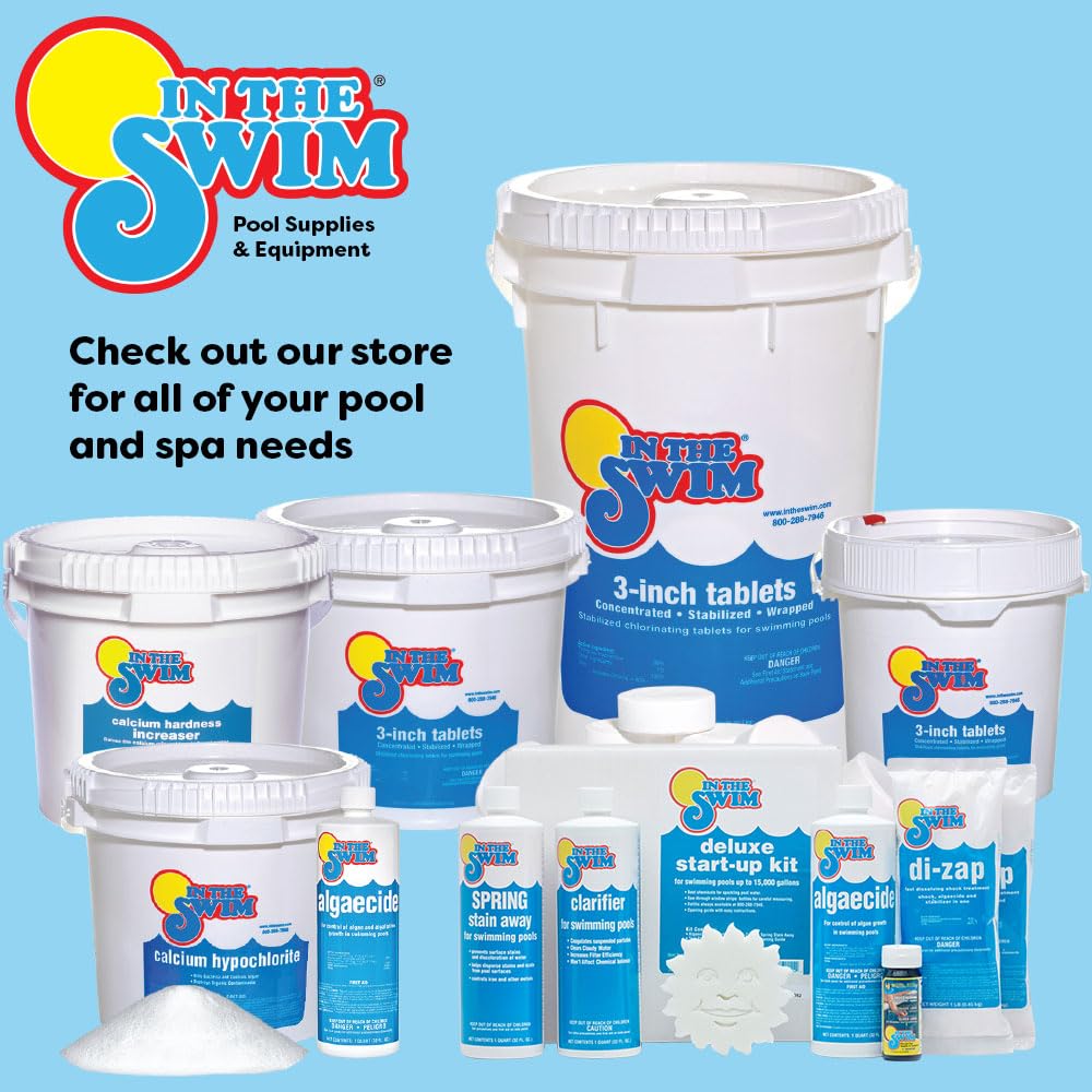 In The Swim 3 Inch Stabilized Chlorine Tablets for Sanitizing Swimming Pools - Individually Wrapped, Slow Dissolving - 90% Available Chlorine - Tri-Chlor - 50 Pounds-UPStoxs