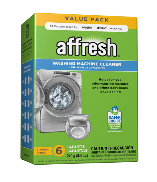 Affresh Washing Machine Cleaner, Cleans Front Load and Top Load Washers, Including HE, 6 Tablets-UPStoxs