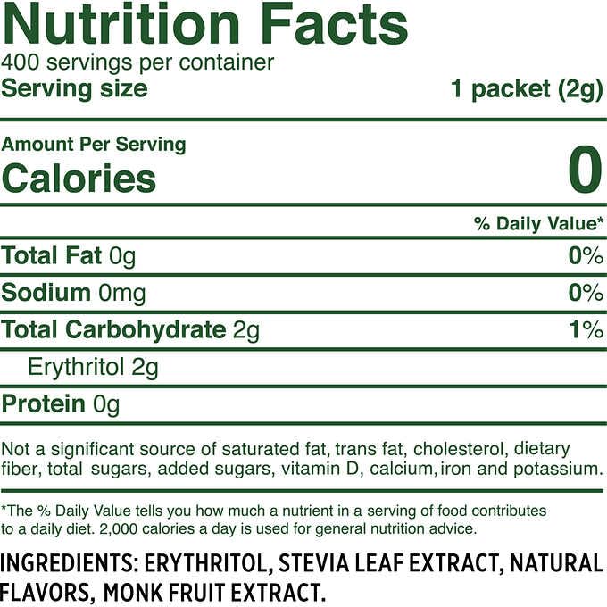 Whole Earth Sweetener Co. Stevia & Monk Fruit Sweetener, Erythritol Sweetener, Stevia Packets, Sugar Substitute, Natural Sweetener, 400 Count-UPStoxs