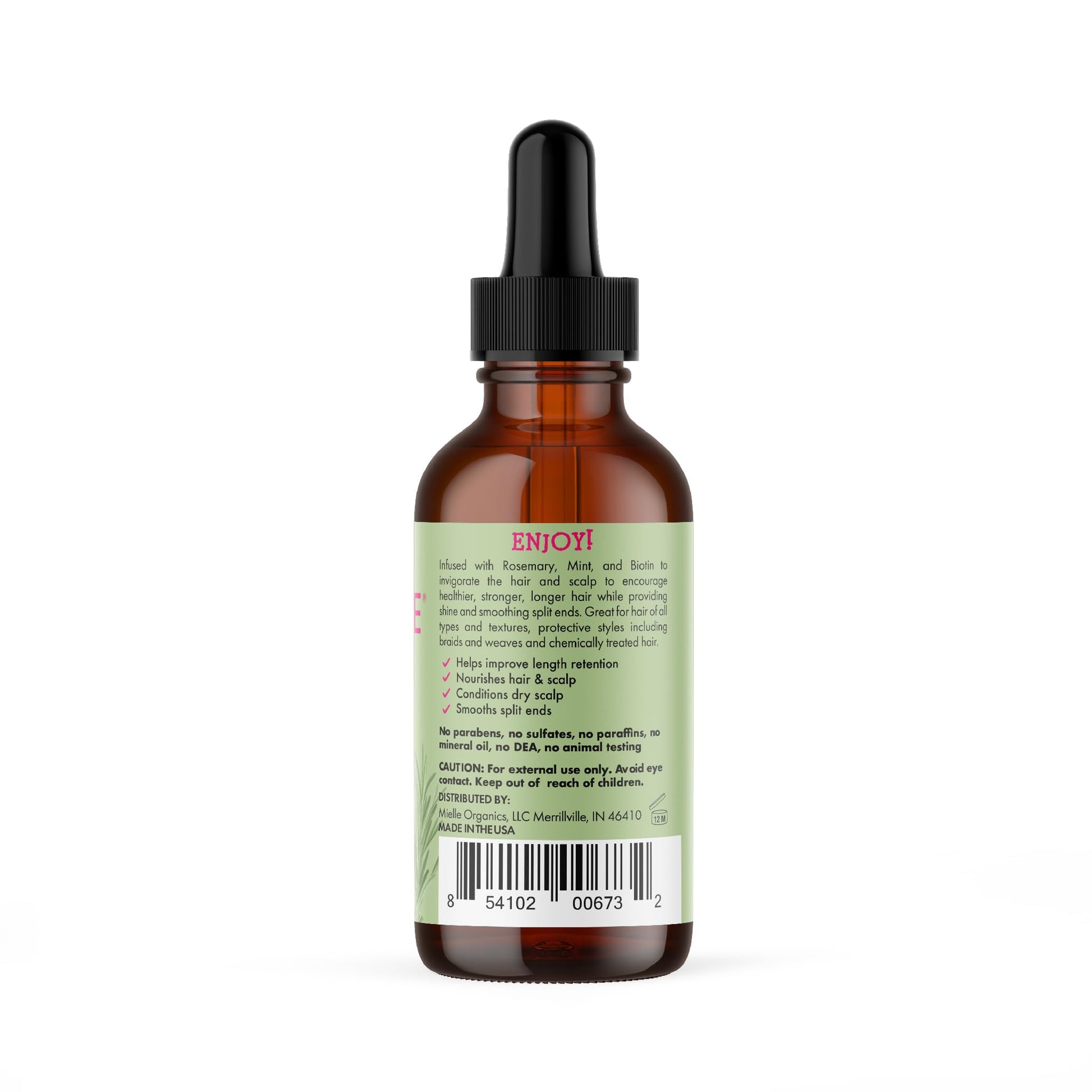 Mielle Organics Rosemary Mint Scalp & Hair Strengthening Oil for All Hair Types, 2 Ounce-UPStoxs