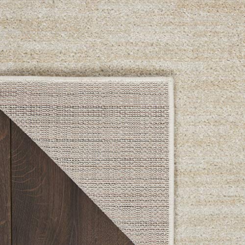 Nourison Essentials Indoor/Outdoor Ivory Beige 8' x 10' Area Rug, Easy Cleaning, Non Shedding, Bed Room, Living Room, Dining Room, Backyard, Deck, Patio (8x10)-UPStoxs