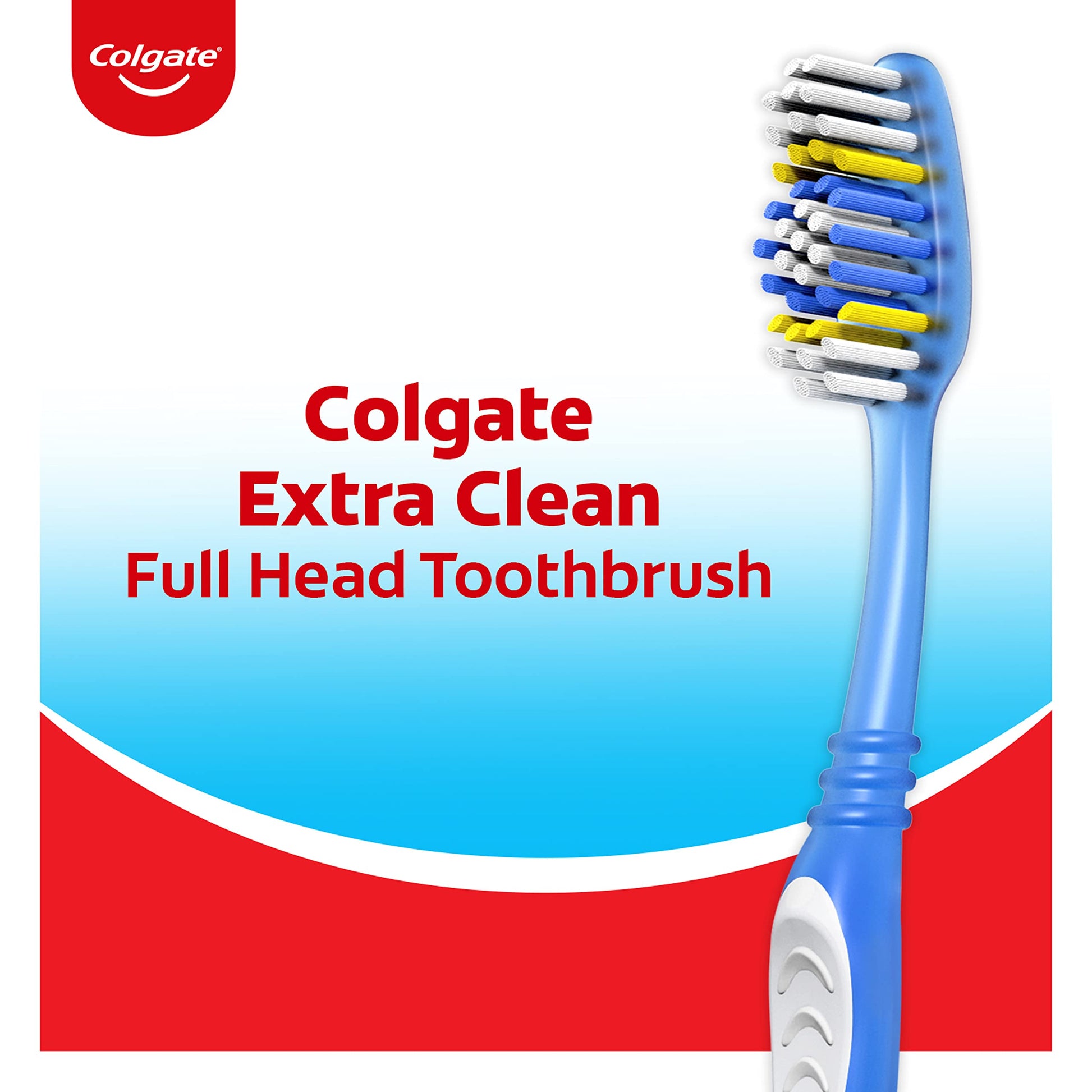 Colgate Extra Clean Toothbrush, Soft Toothbrush for Adults Packaging May Vary, 6 Count-UPStoxs