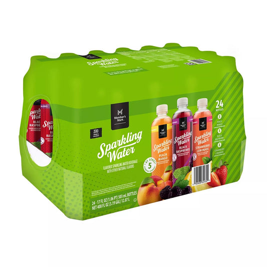 Member's Mark Sparkling Water Variety Pack, 17 fl. oz., 24 pk.