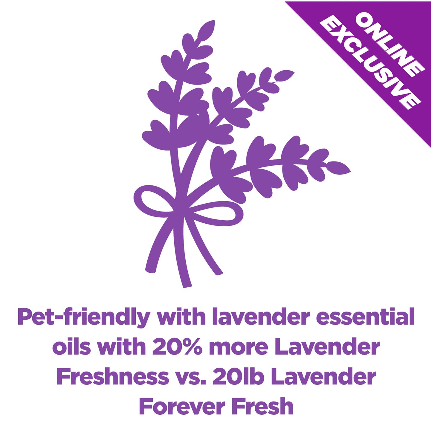 Arm & Hammer Forever Fresh Clumping Cat Litter Lavender, MultiCat 18lb With 20% More Lavender Freshness, Pet Friendly With Essential Oils-UPStoxs