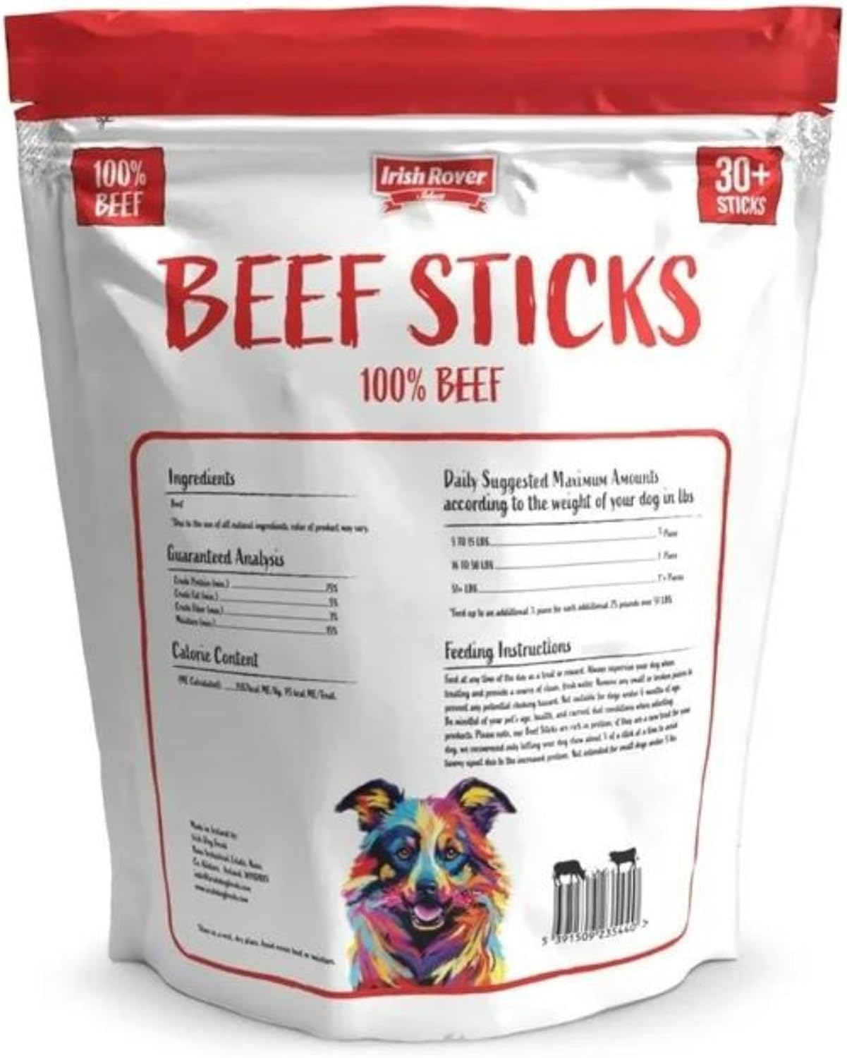 Irish Rover Beef Stick Dog Treats 35 oz.