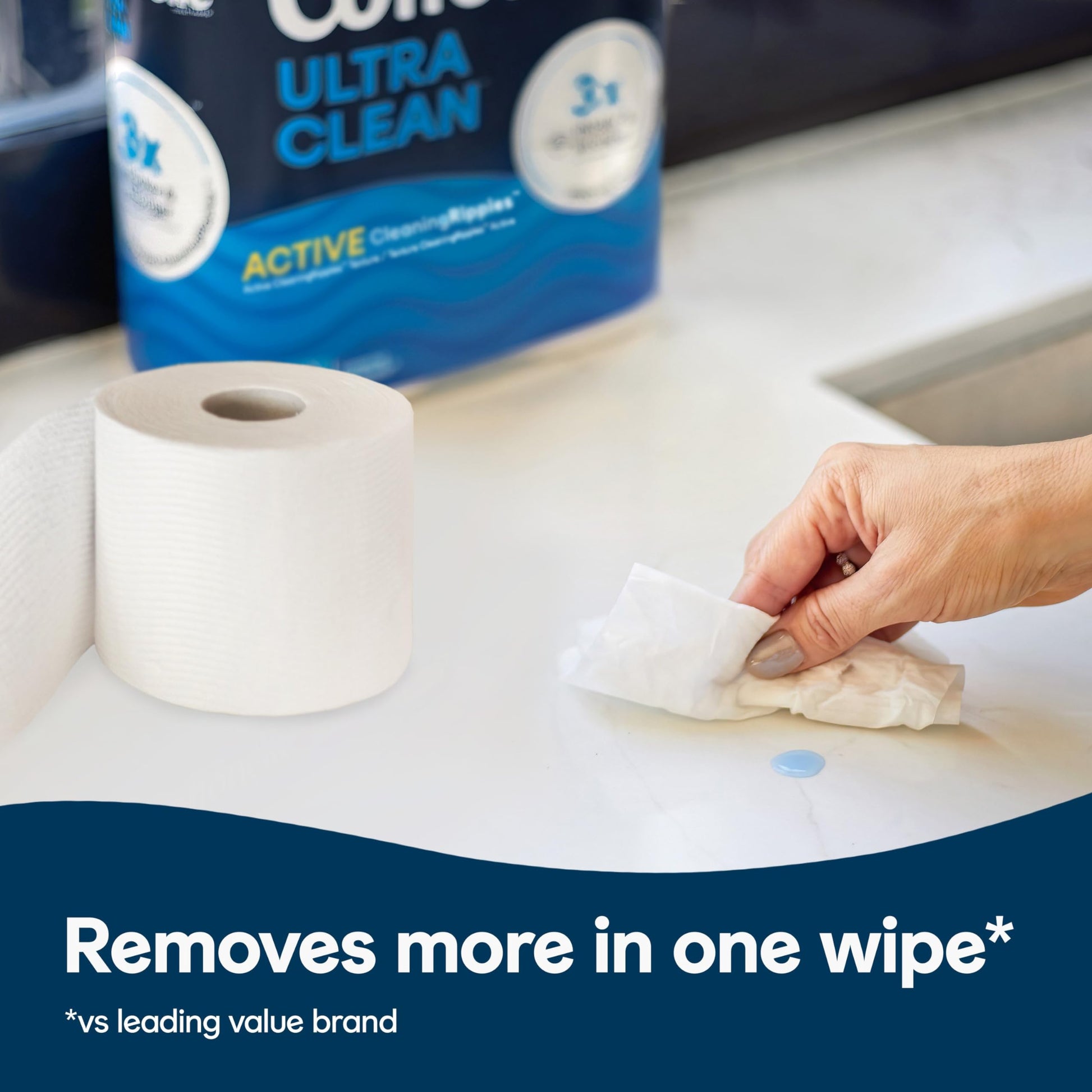 Cottonelle Ultra Clean Toilet Paper with Active CleaningRipples Texture, 24 Family Mega Rolls (24 Family Mega Rolls = 132 Regular Rolls) (4 Packs of 6), 353 Sheets Per Roll, Packaging May Vary-UPStoxs