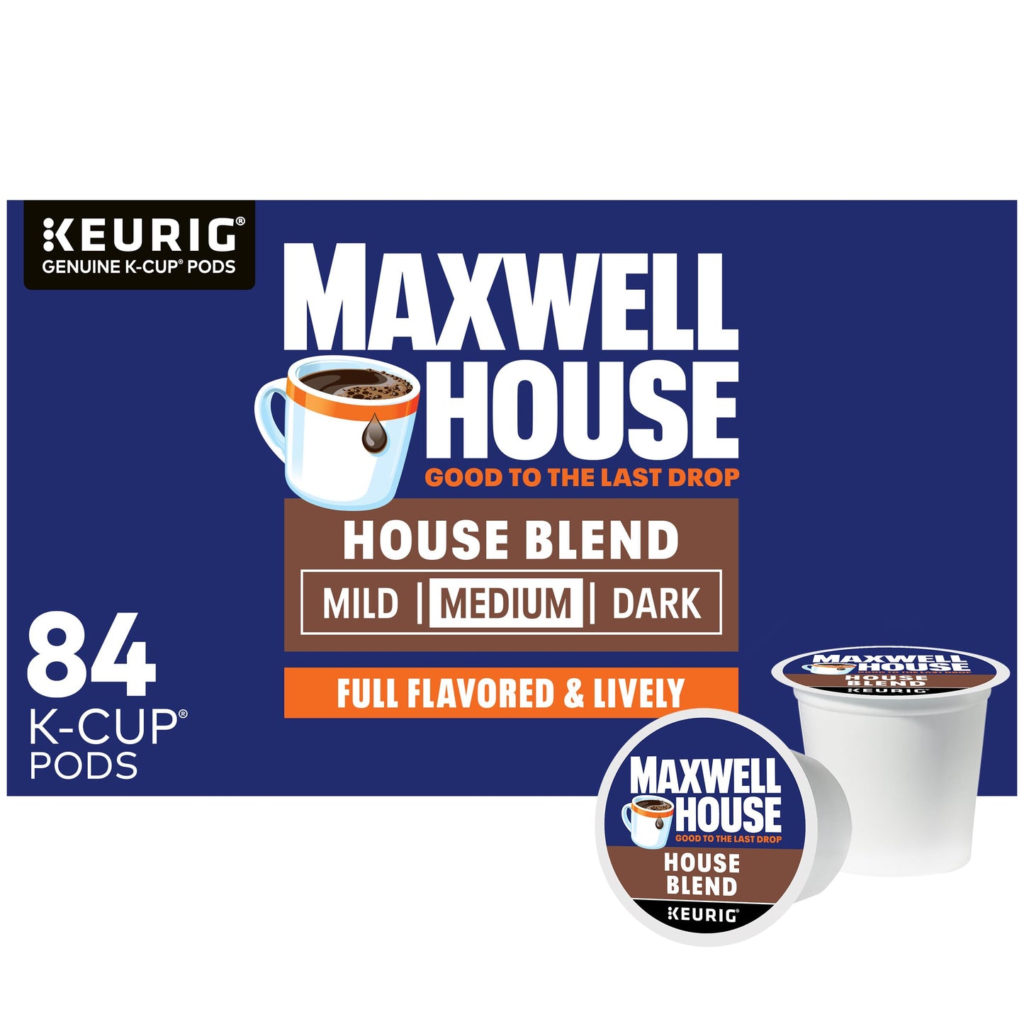 Maxwell House House Blend Medium Roast K-Cup Coffee Pods (84 ct Box)-UPStoxs