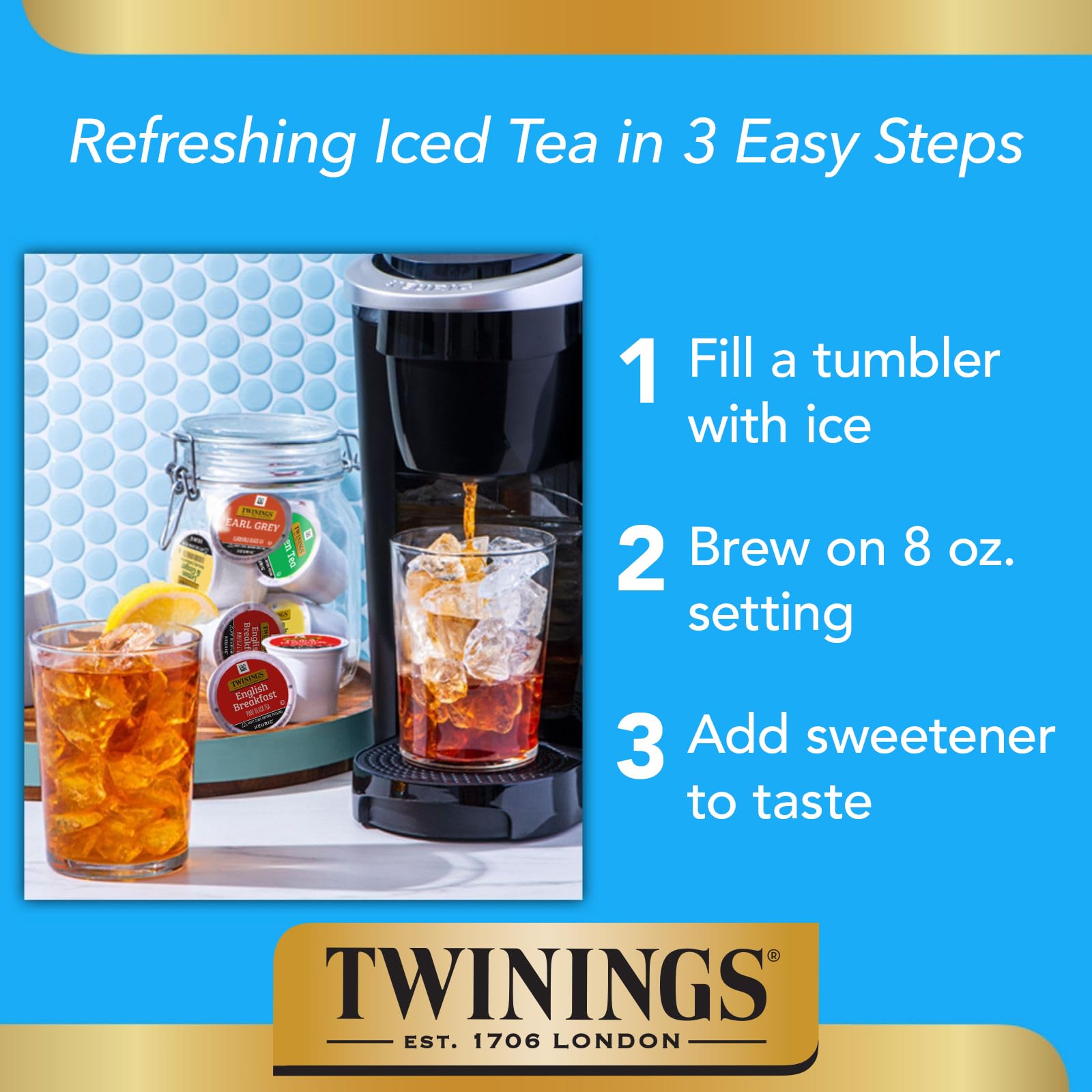 Twinings English Breakfast Black Tea K-Cup Pods for Keurig, 24 Count (Pack of 1), Smooth, Flavourful, Robust, Caffeinated, Enjoy Hot or Iced | Packaging May Vary-UPStoxs