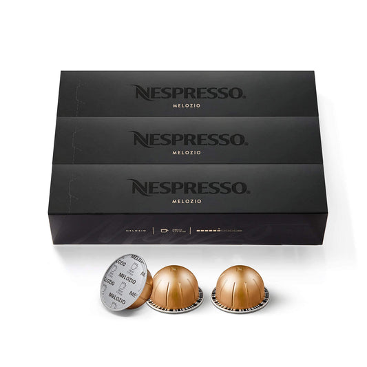 Nespresso Capsules Vertuo, Melozio, Medium Roast Coffee, 30-Count Coffee Pods, Brews 7.77 fl. oz.-UPStoxs