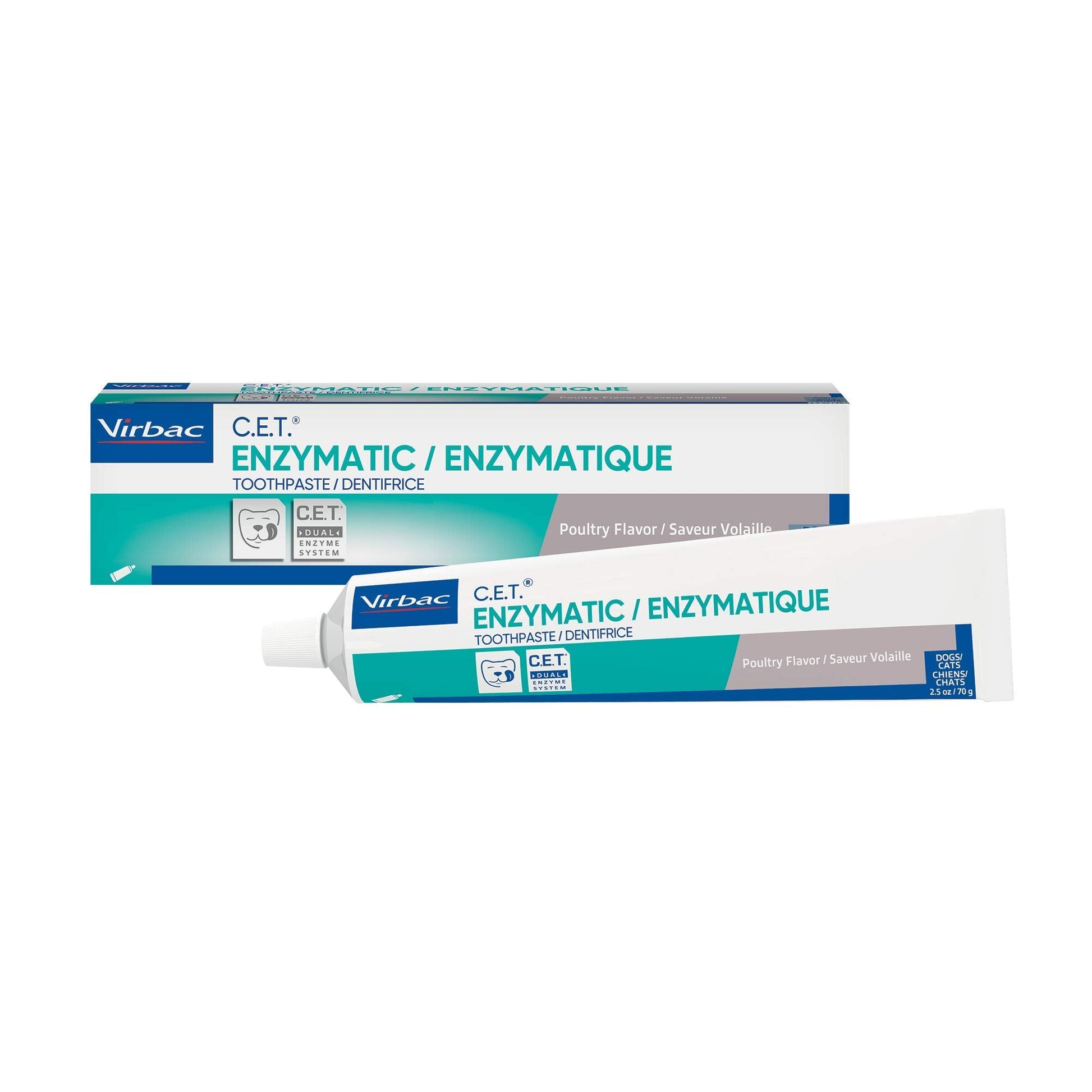 Virbac CET Enzymatic Toothpaste| Eliminates Bad Breath by Removing Plaque & Tartar Buildup | Best Pet Dental Care Toothpaste | Poultry Flavor, 2.5 oz tube-UPStoxs