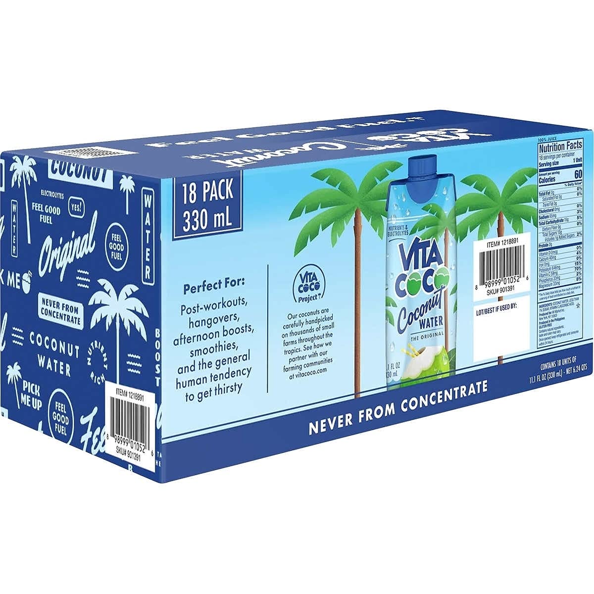 Vita Coco Coconut Water 11.1 fl. oz., 18 pk.-UPStoxs