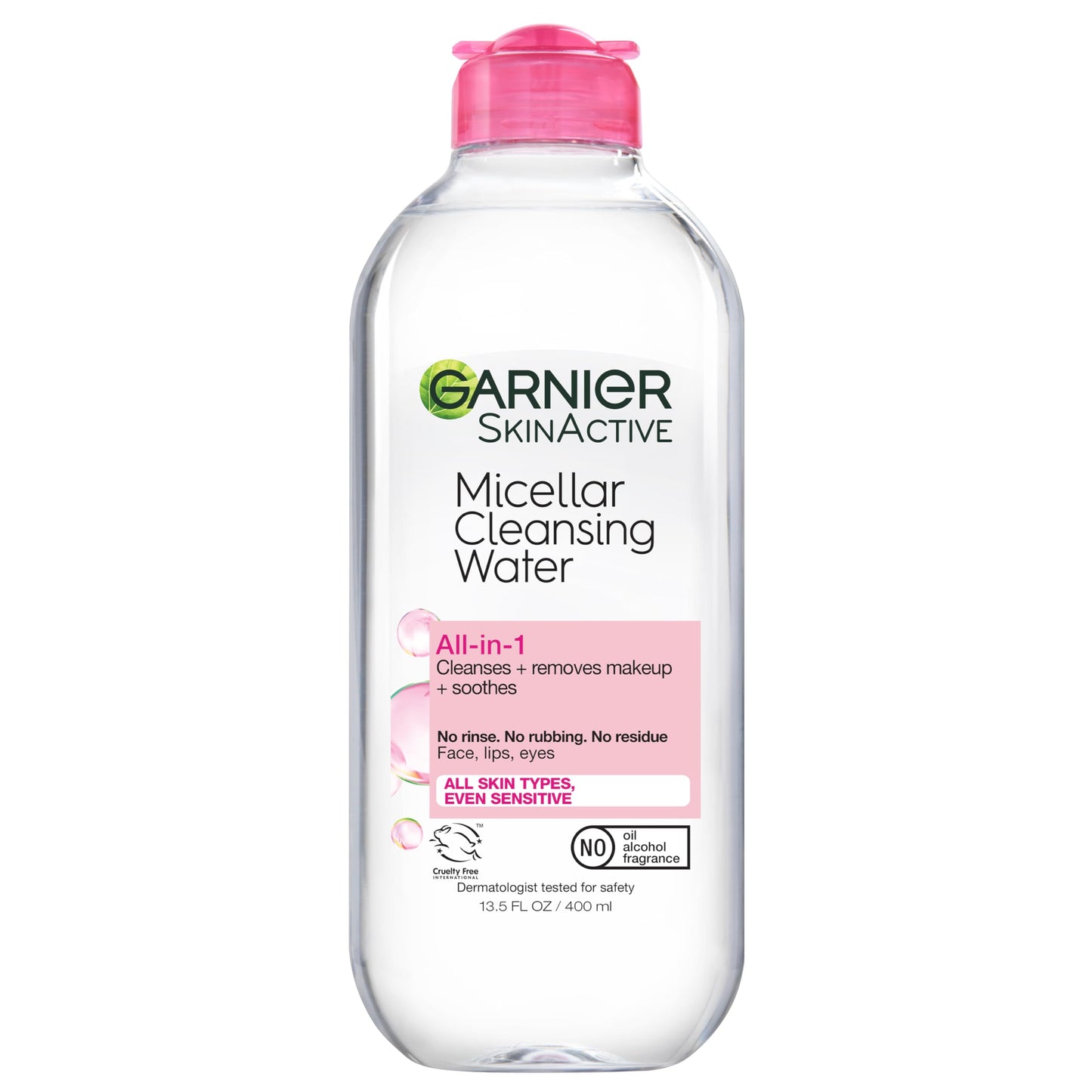 Garnier Micellar Water, Hydrating Facial Cleanser & Makeup Remover, Suitable for Sensitive Skin, Vegan, Cruelty Free, 13.5 Fl Oz (400mL), 1 Count-UPStoxs