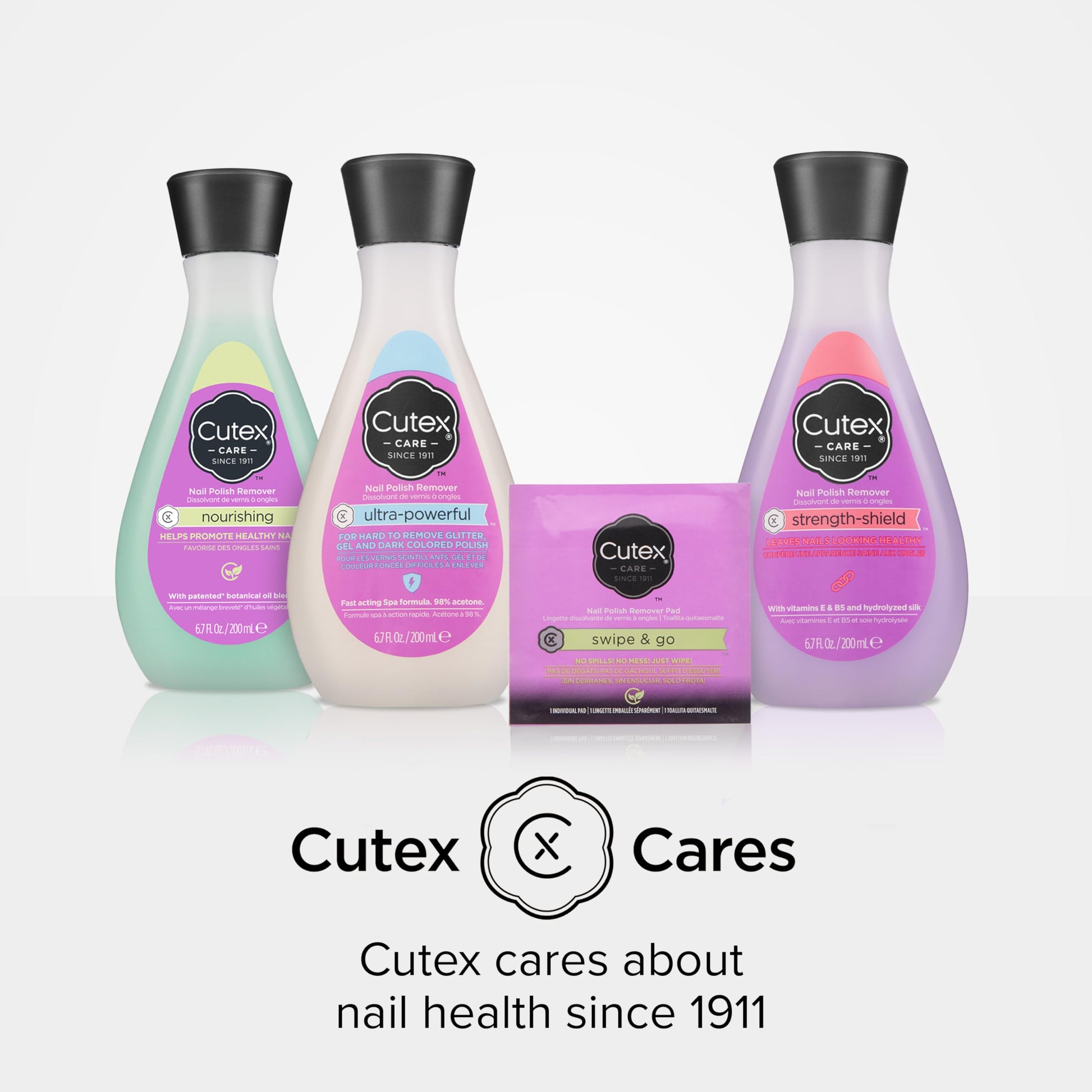 Cutex Gel Nail Polish Remover, Ultra-Powerful & Removes Glitter and Dark Colored Paints, Paraben Free, 6.76 Fl Oz-UPStoxs