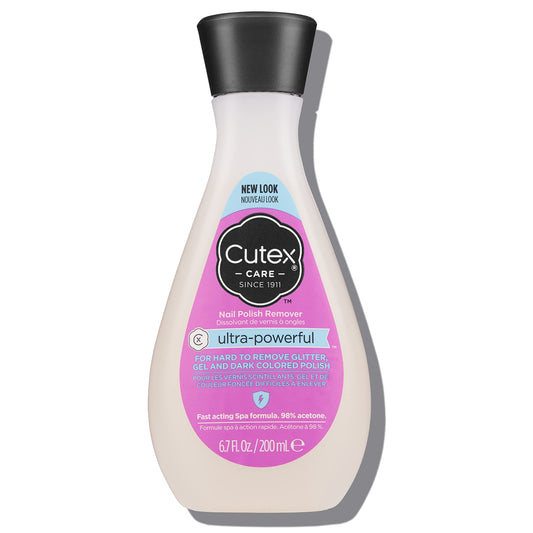 Cutex Gel Nail Polish Remover, Ultra-Powerful & Removes Glitter and Dark Colored Paints, Paraben Free, 6.76 Fl Oz-UPStoxs