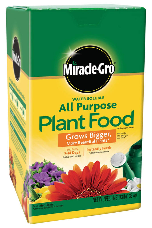 Miracle-Gro Water Soluble All Purpose Plant Food, Fertilizer for Indoor or Outdoor Flowers, Vegetables or Trees, 3 lbs.-UPStoxs