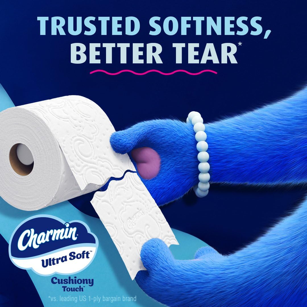 Charmin Toilet Paper Ultra Soft Cushiony Touch, 30 Family Mega Rolls = 153 Regular Rolls-UPStoxs