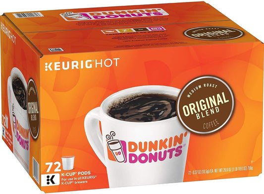 Dunkin' Donuts Medium Roast K-Cup Coffee Pods, Original Blend, 72 ct.-UPStoxs