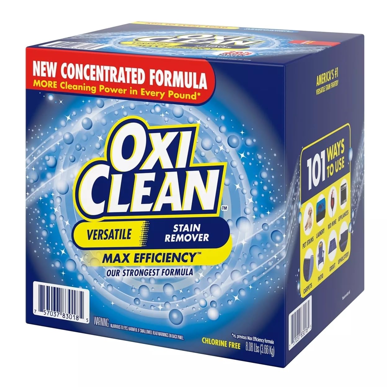 OxiClean Concentrated Max Efficiency Versatile Stain Remover Powder 8.08 lbs.