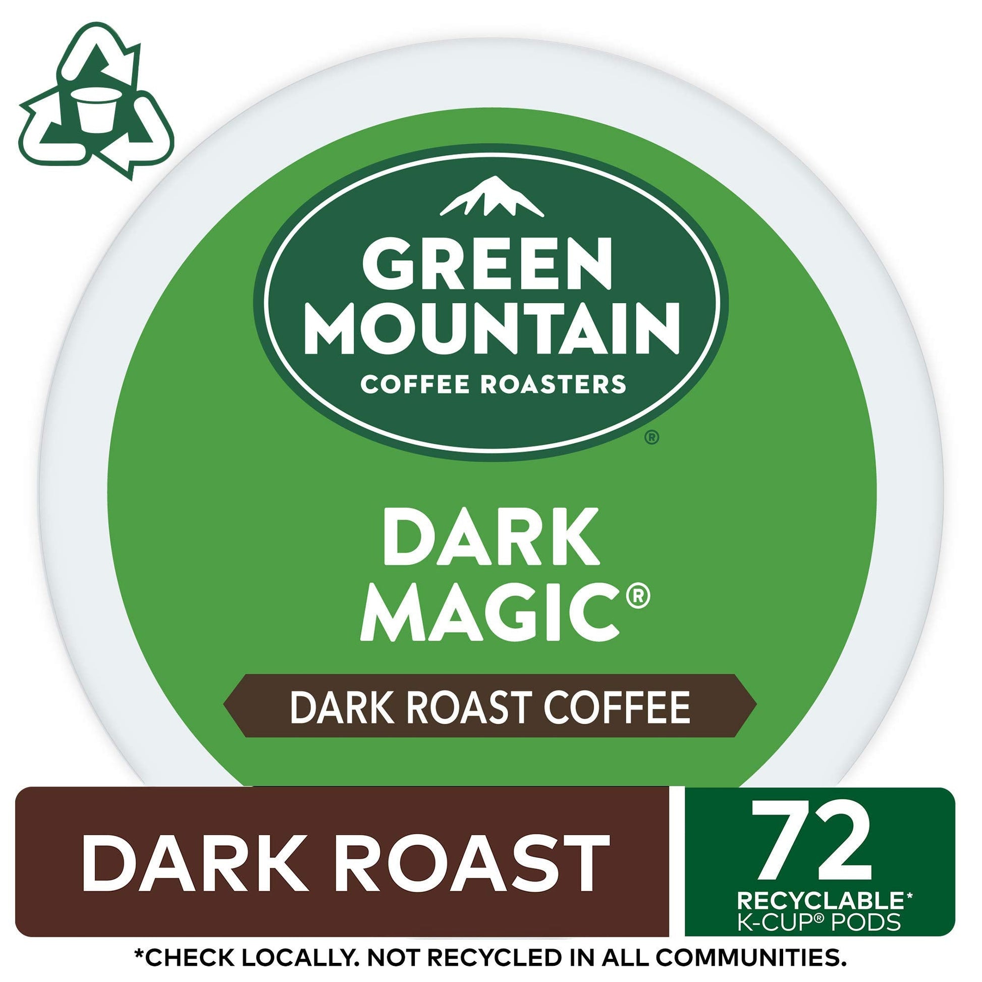 Green Mountain Coffee Roasters Dark Magic Keurig Single-Serve K-Cup Pods, Dark Roast Coffee, 72 Count (6 Packs of 12)-UPStoxs