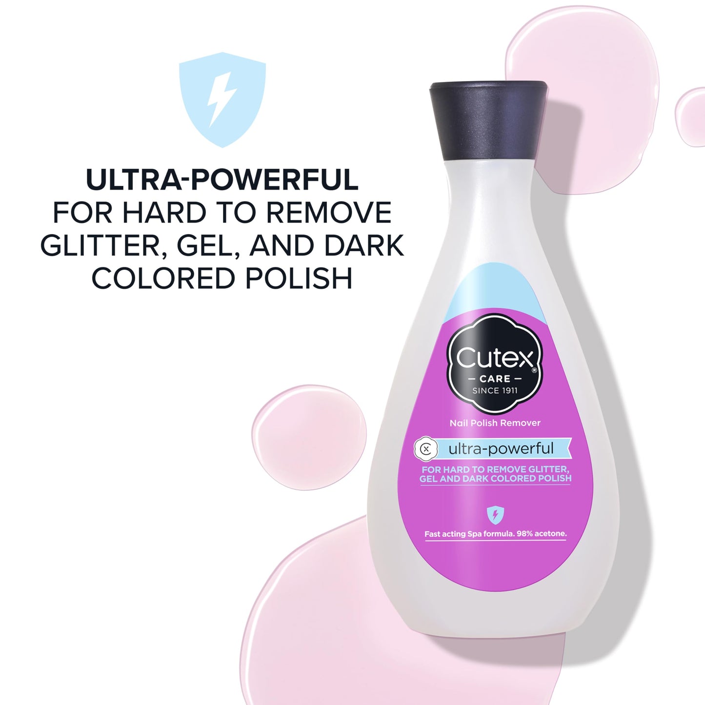 Cutex Gel Nail Polish Remover, Ultra-Powerful & Removes Glitter and Dark Colored Paints, Paraben Free, 6.76 Fl Oz-UPStoxs