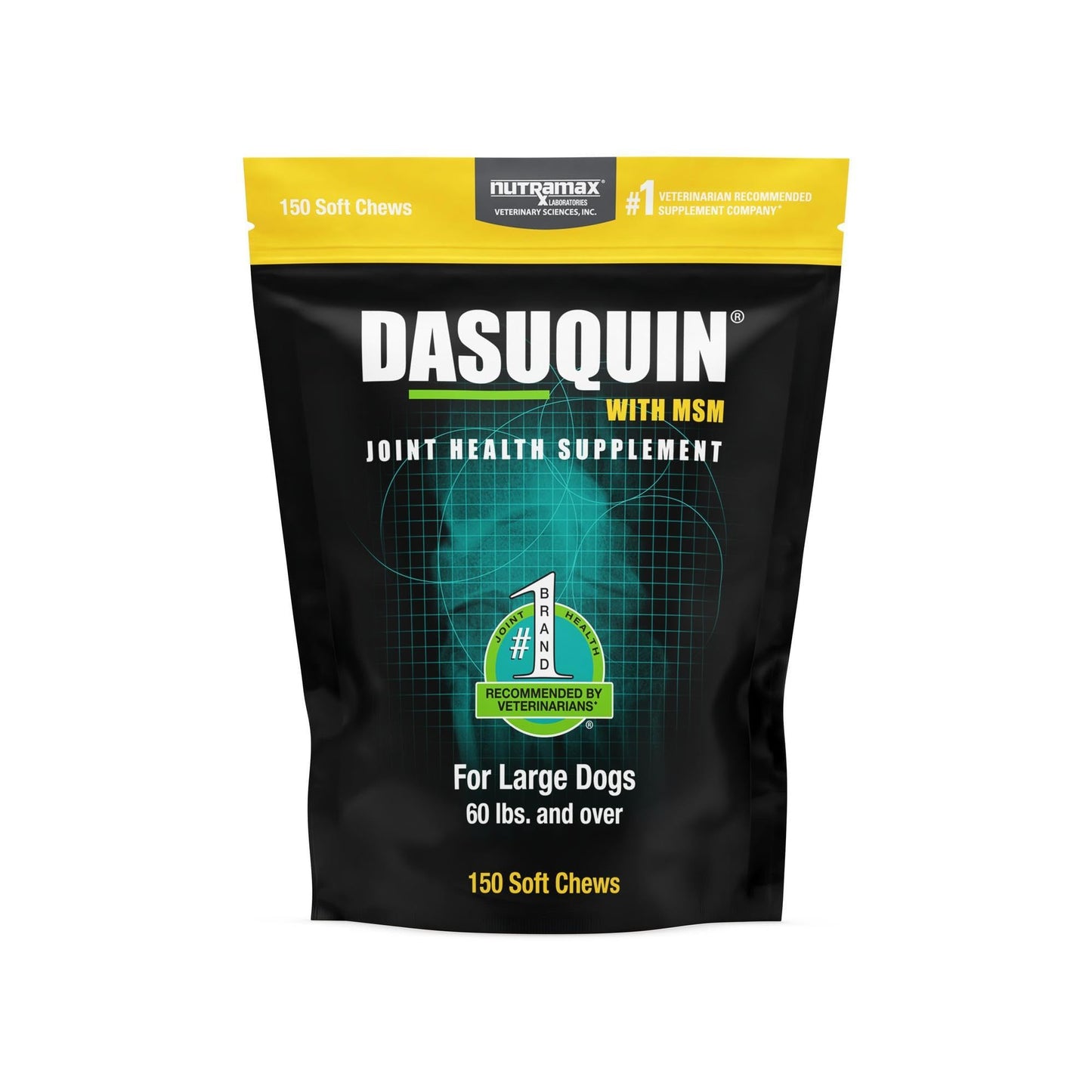 Nutramax Laboratories Dasuquin with MSM Joint Health Supplement for Large Dogs - With Glucosamine, MSM, Chondroitin, ASU, Boswellia Serrata Extract, and Green Tea Extract, 150 Soft Chews-UPStoxs