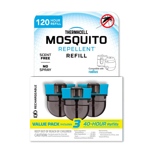 Thermacell Rechargeable Mosquito Repeller Refills; Advanced Repellent Formula Provides 20 foot Protection Zone; Compatible with Thermacell E-Series & Radius Only; No DEET, Spray or Flame-UPStoxs