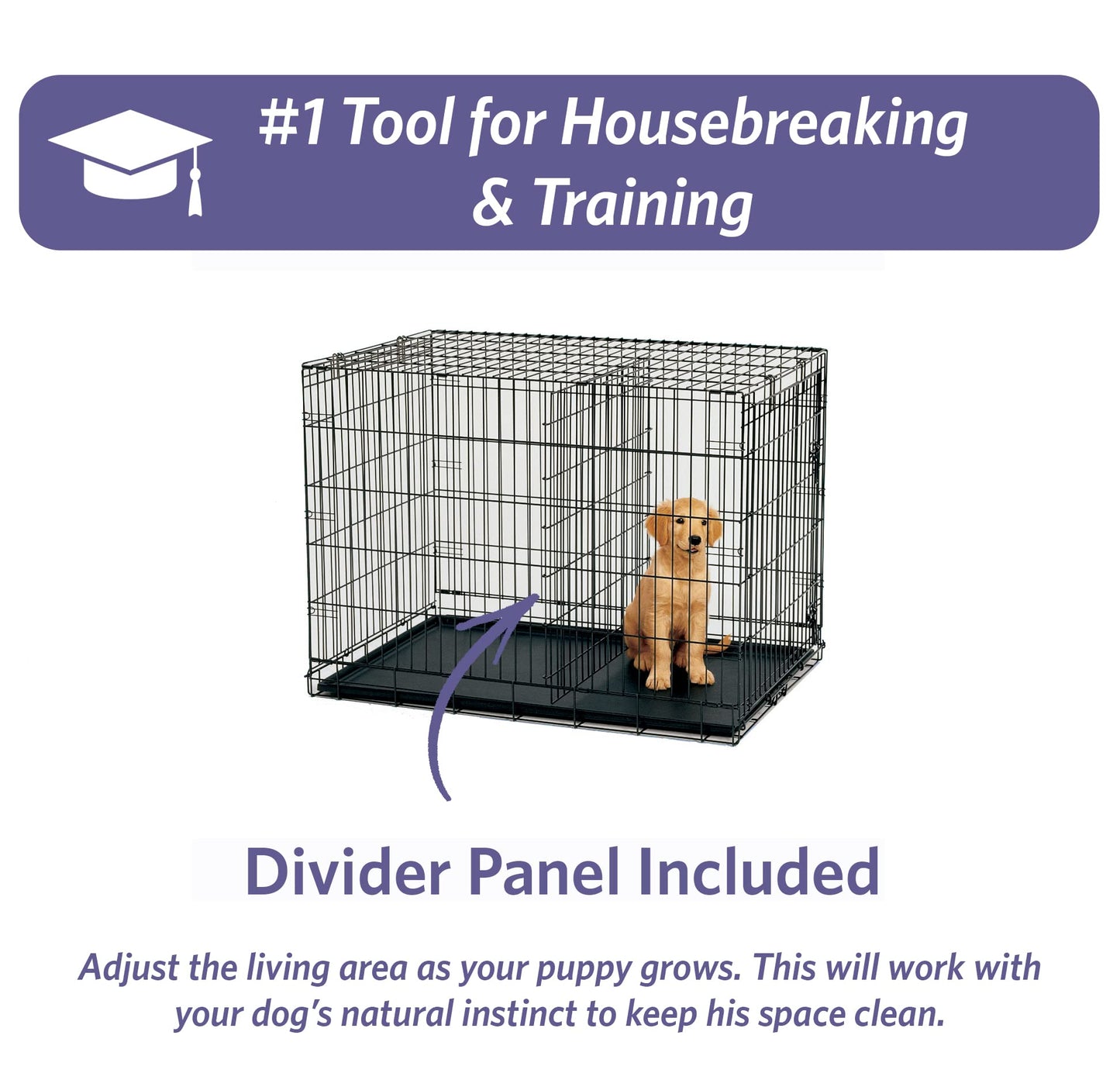 MidWest Homes for Pets Newly Enhanced Single Door iCrate Dog Crate, Includes Leak-Proof Pan, Floor Protecting Feet , Divider Panel & New Patented Features-UPStoxs