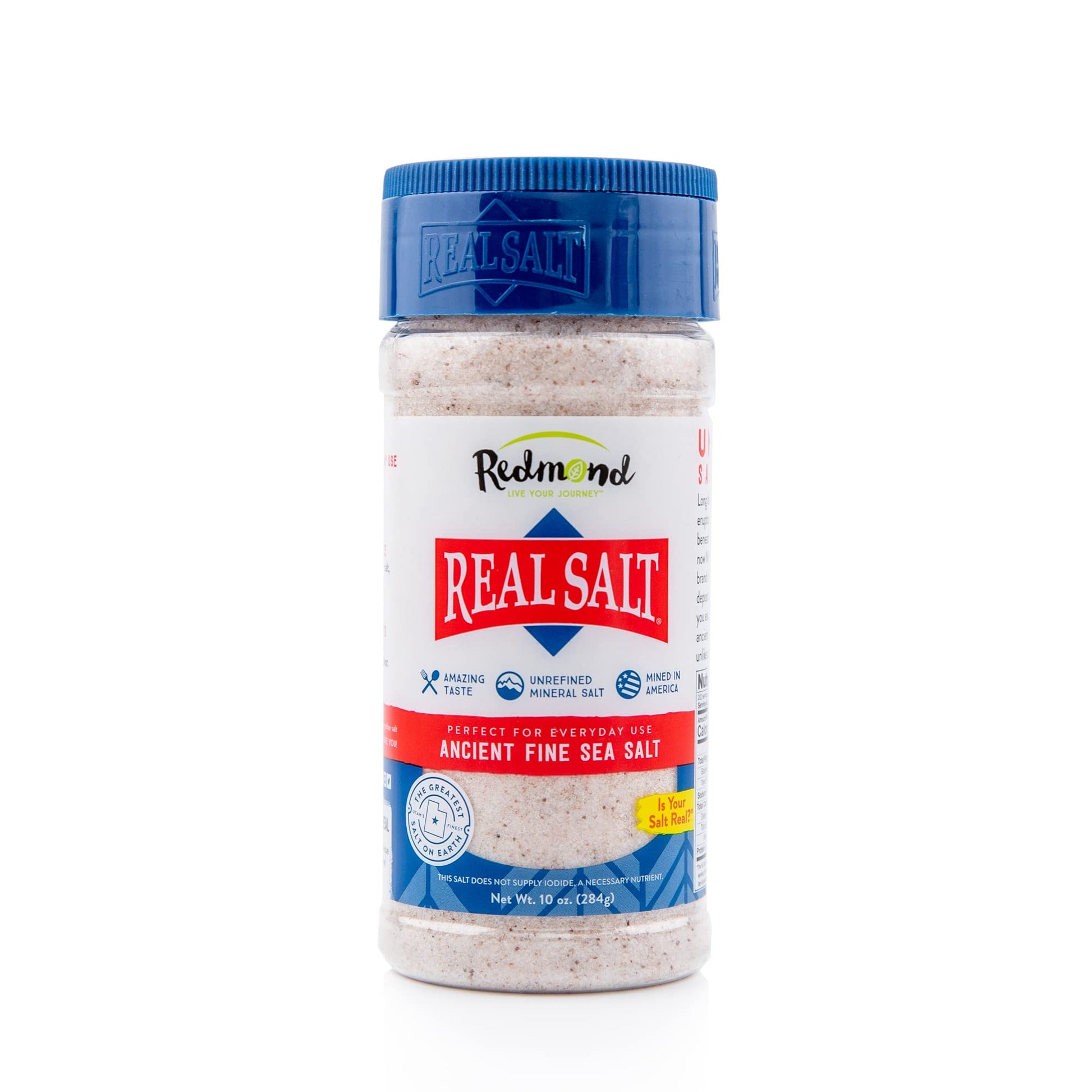 Redmond Real Sea Salt - Natural Unrefined Gluten Free Fine, 10 Ounce Shaker (1 Pack)-UPStoxs