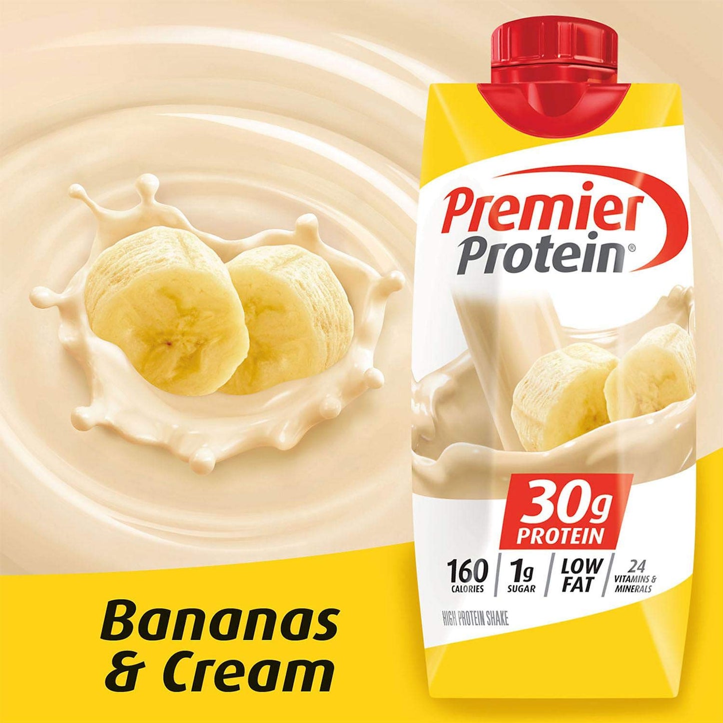 Premier Protein 30g High Protein Shake, Bananas & Cream 11 fl. oz., 15 pk.