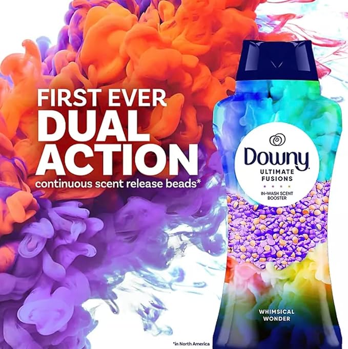 Downy Ultimate Fusions In-Wash Scent Booster Beads + Dual Action Scent Release, Whimsical Wonder 24 oz.